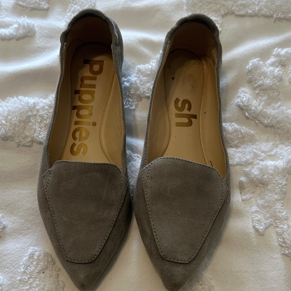Hush Puppies Shoes - Hush Puppies Women's Suede Gray Flats